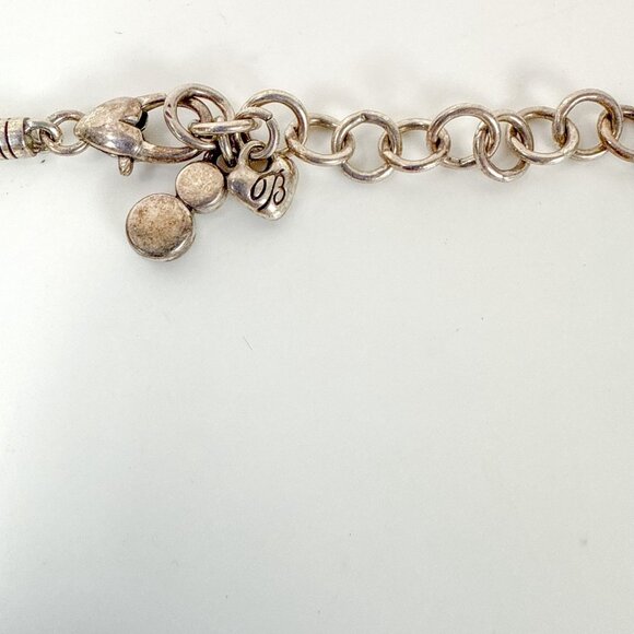 Brighton Silver Tone  London Groove Scrolled Pendant Necklace Swarovski Crystals - Picture 2 of 3